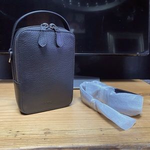 COACH Top Handle Crossbody In Pebble Leather